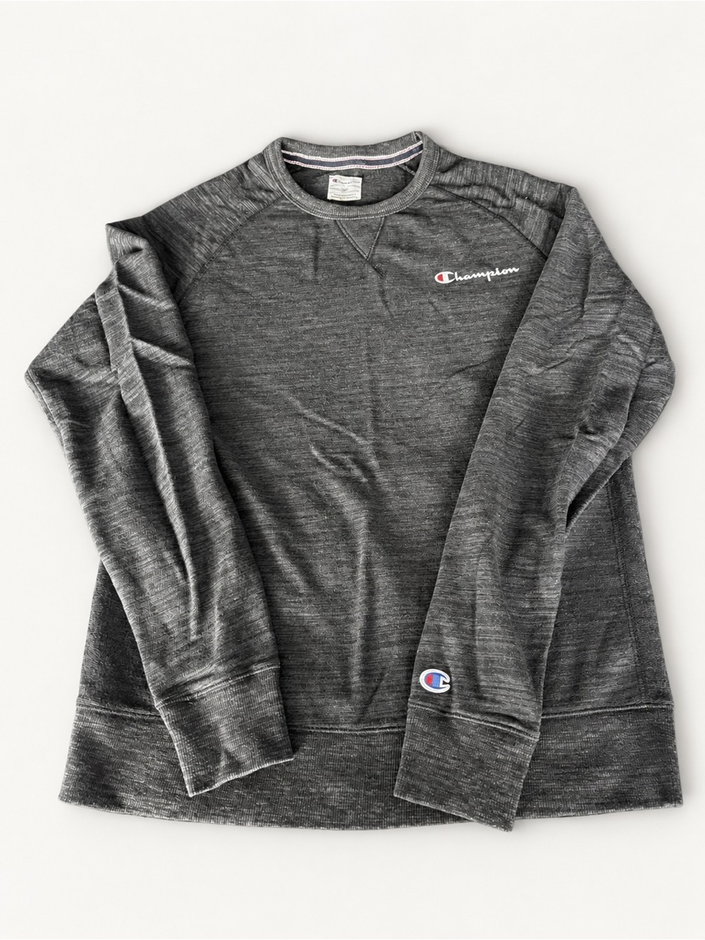Champion Men's Dark Gray Heather Crewneck Sweatshirt